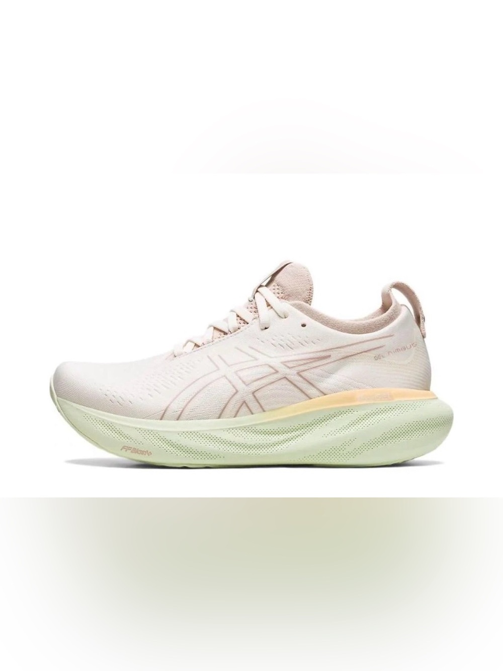 Women’s ASICS gel nimbus 25 cream/fawn green